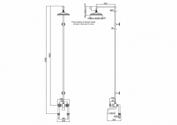 Tay Thermostatic Bath Shower Mixer Deck Mounted